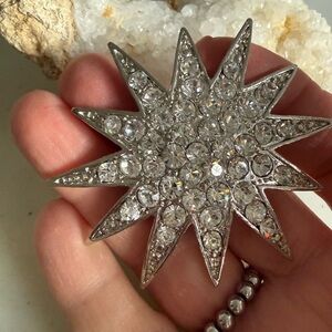 Radiant Crystal Burst Brooch